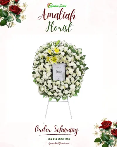 Krans Bunga Duka Cita di Pekandangan Jaya
